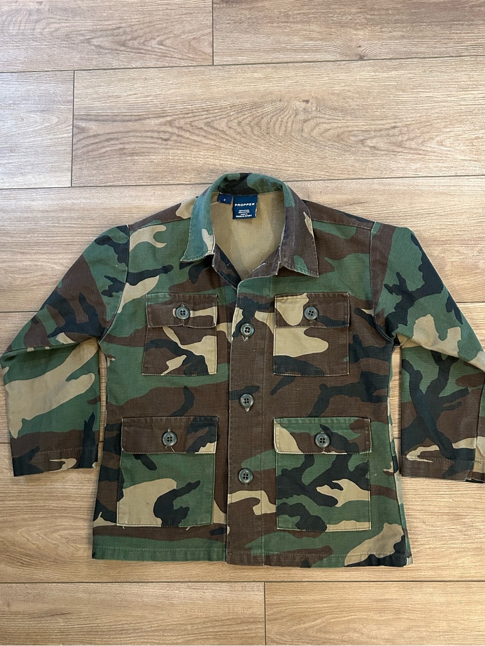 Propper Kids Size 8 Woodland Camo BDU Military Jacket